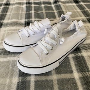 NWOT White slip on sneakers